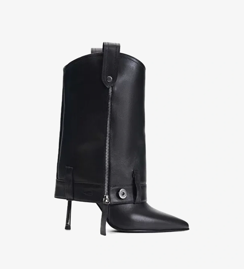 Helia Deri 10 Cm Topuklu Bot - Görsel 1