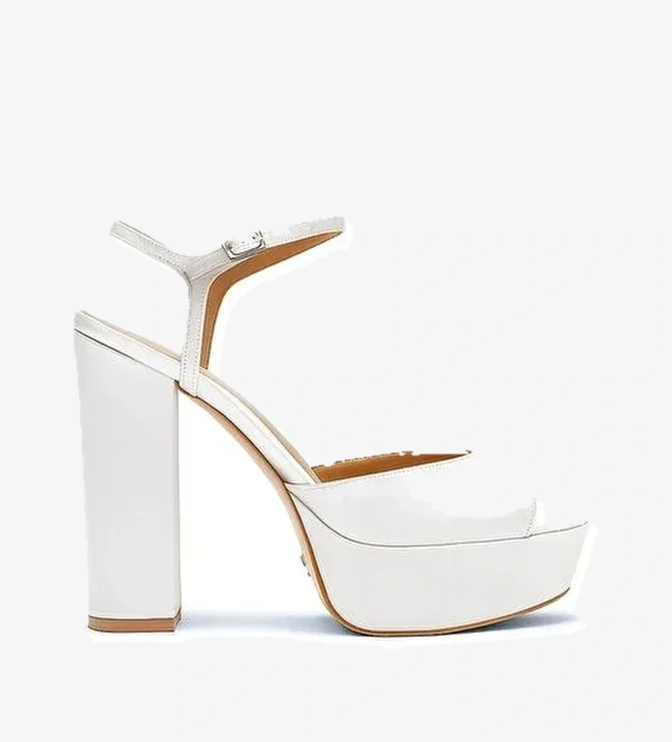 Vera Saten 12 Cm Platform Topuklu Ayakkabı - Görsel 1