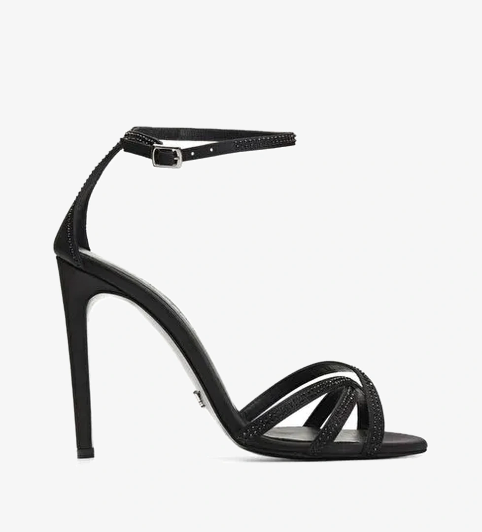 Mırela Saten 10 Cm Topuklu Ayakkabı - Görsel 1