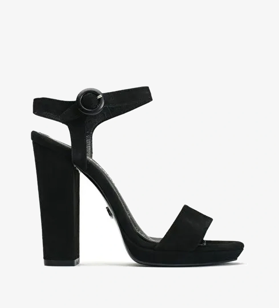 Daff Süet 13 Cm Platform Topuklu Ayakkabı - Görsel 1