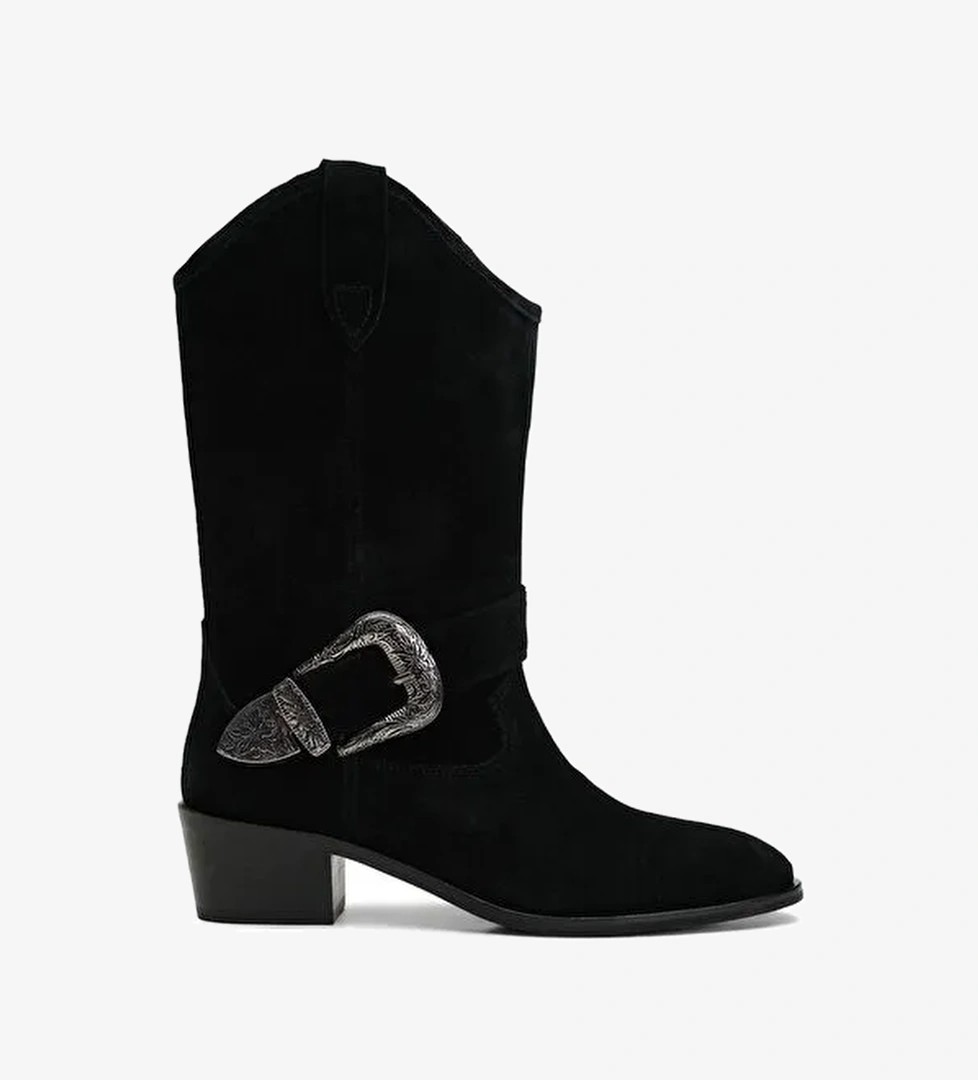 Janet Süet 4 Cm Kovboy Bot - Görsel 1