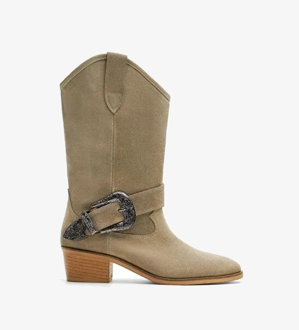 Janet Süet 4 Cm Kovboy Bot - Görsel 1