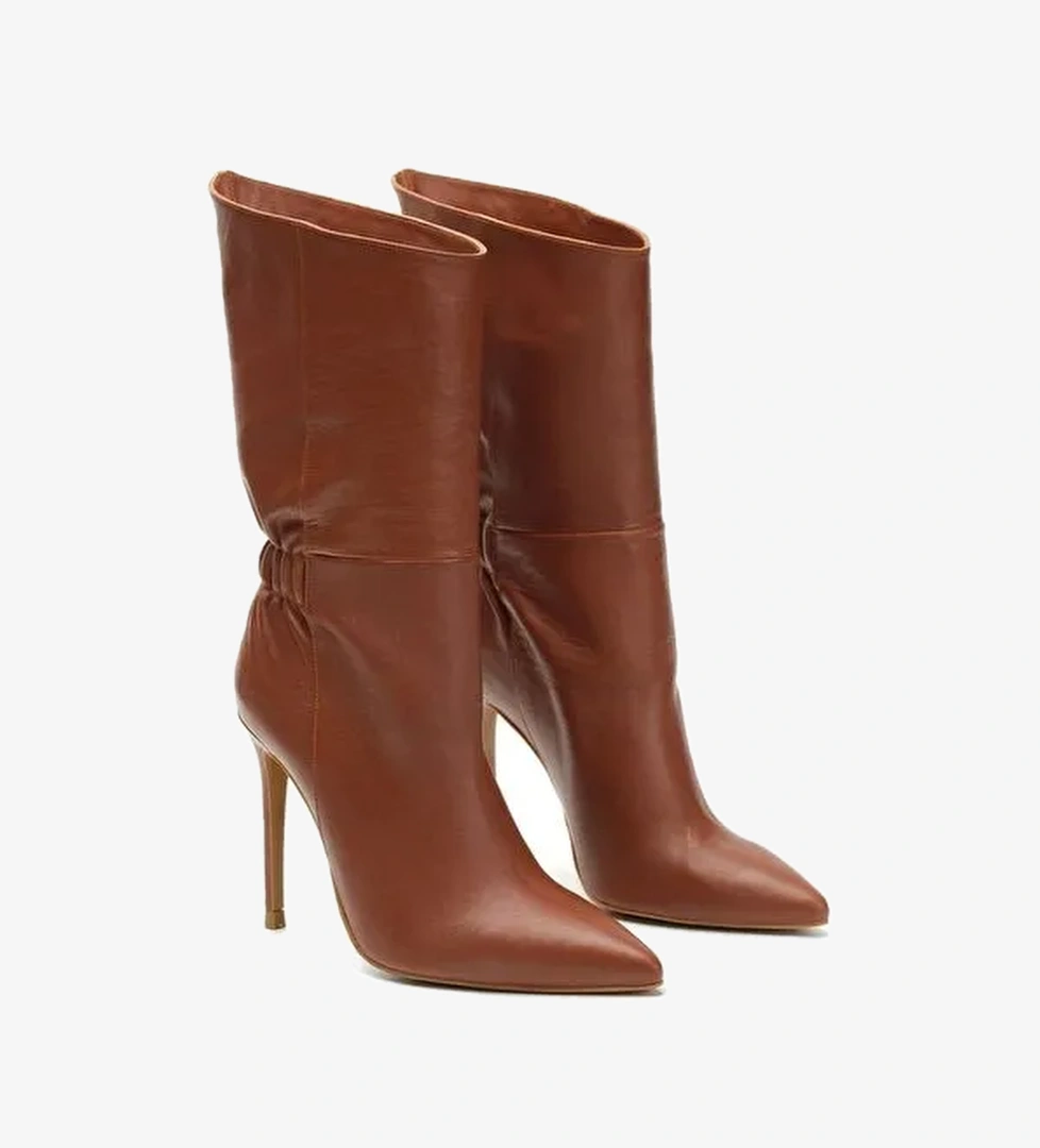 Lena Deri 10 Cm Topuklu Bot - Görsel 1