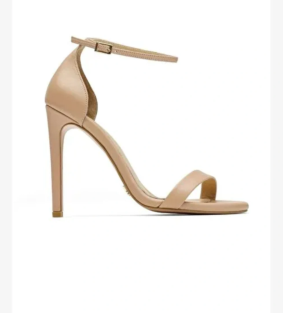 Elegant Mini Deri 10 Cm Topuklu Ayakkabı - Görsel 1