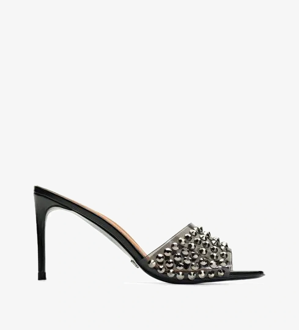 Fıora Rugan 8 Cm Topuklu Terlik - Görsel 1