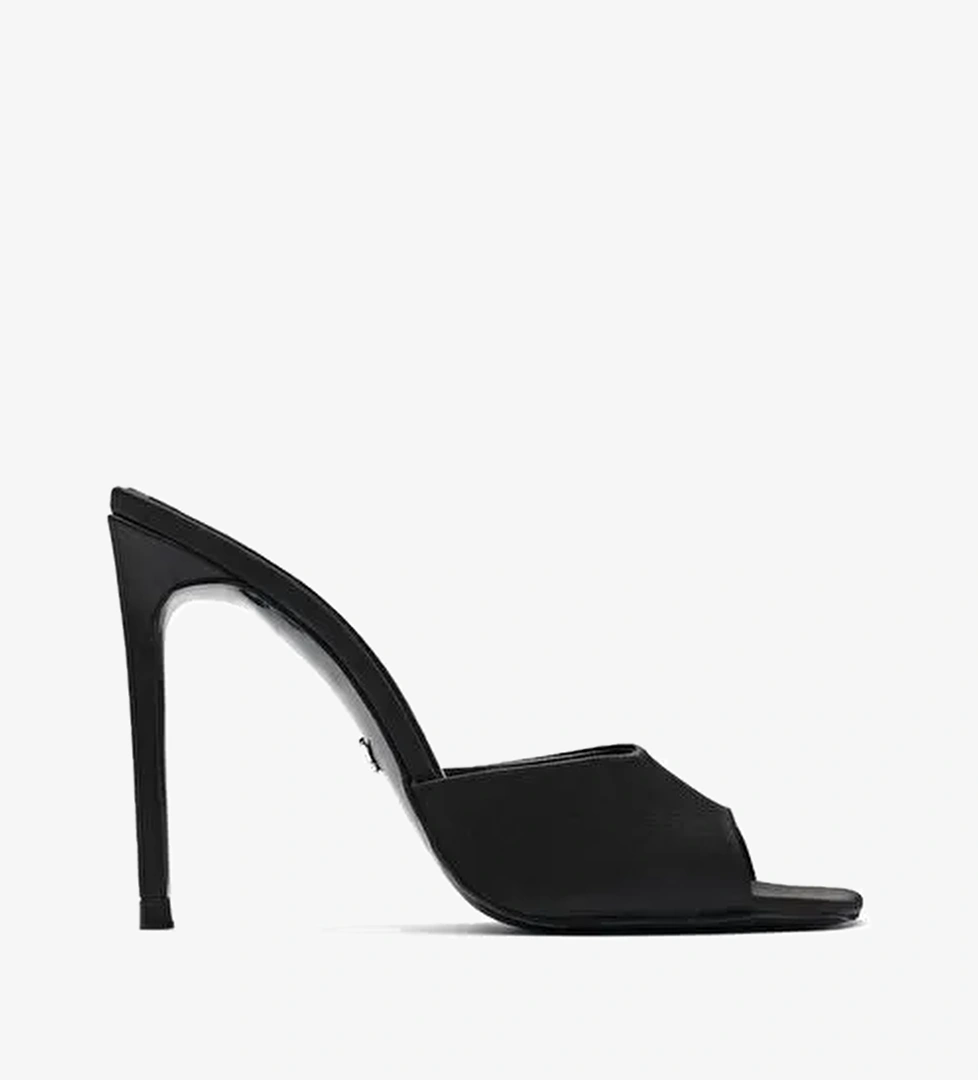 Malvina Saten 10 Cm Topuklu Terlik - Görsel 1