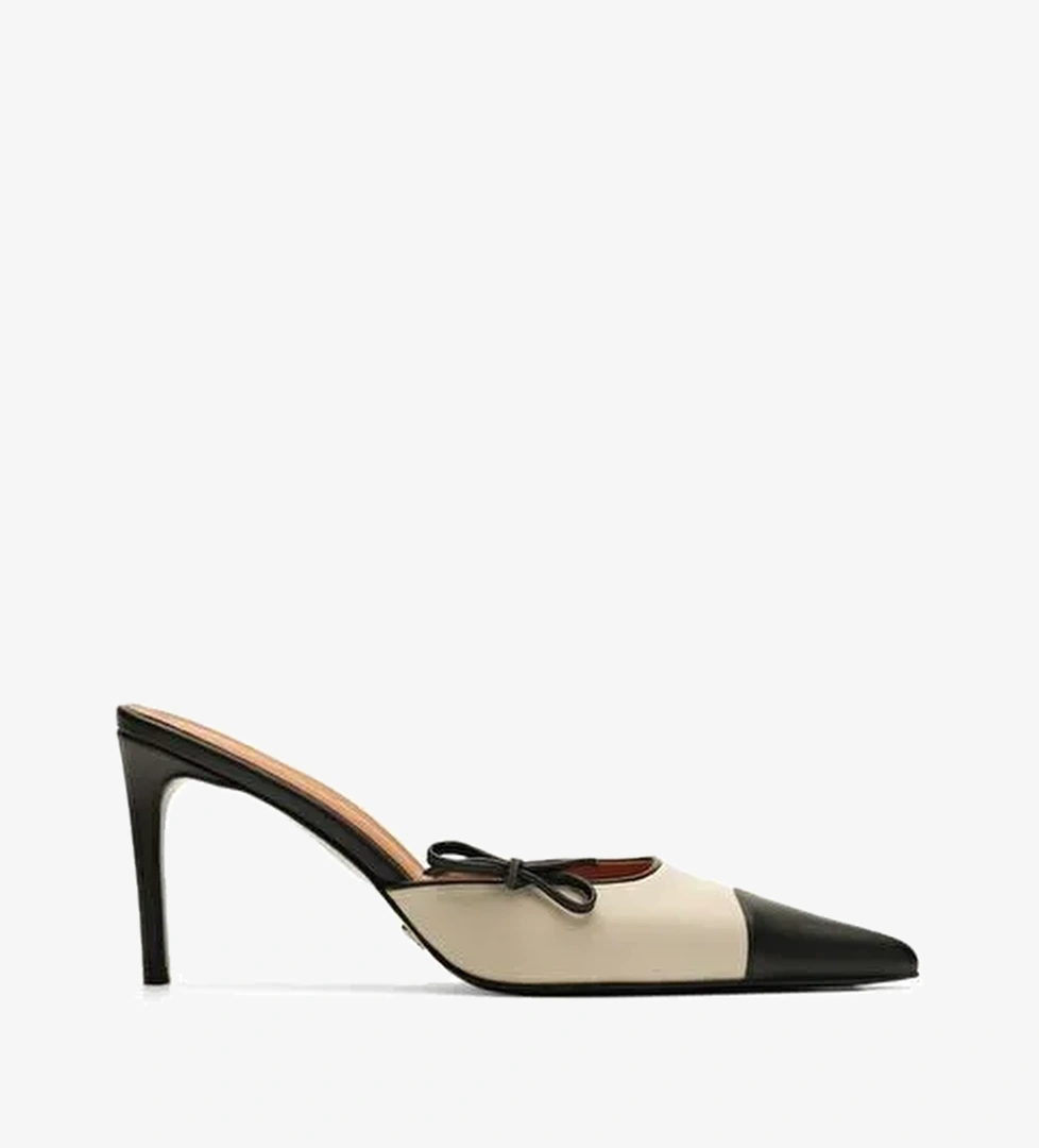 Mandala I Deri 8 Cm Topuklu Terlik - Görsel 1