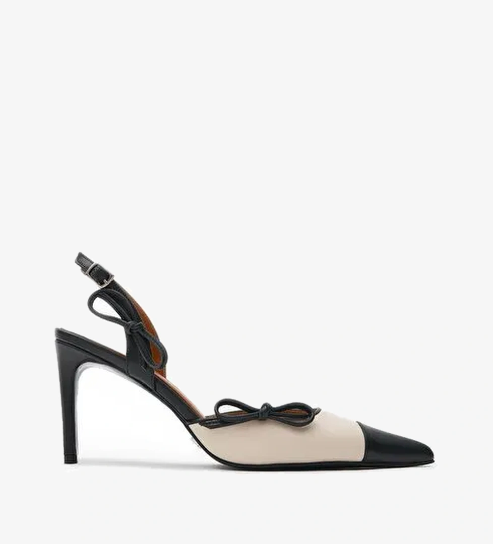 Mandala II Deri 8 Cm Topuklu Terlik - Görsel 1