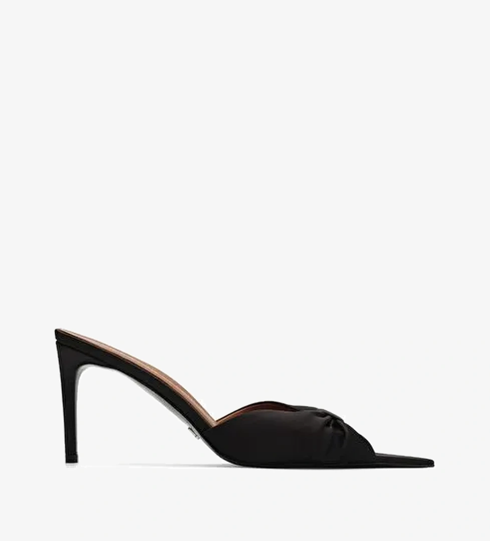 Sydney Saten 8 Cm Topuklu Terlik - Görsel 1