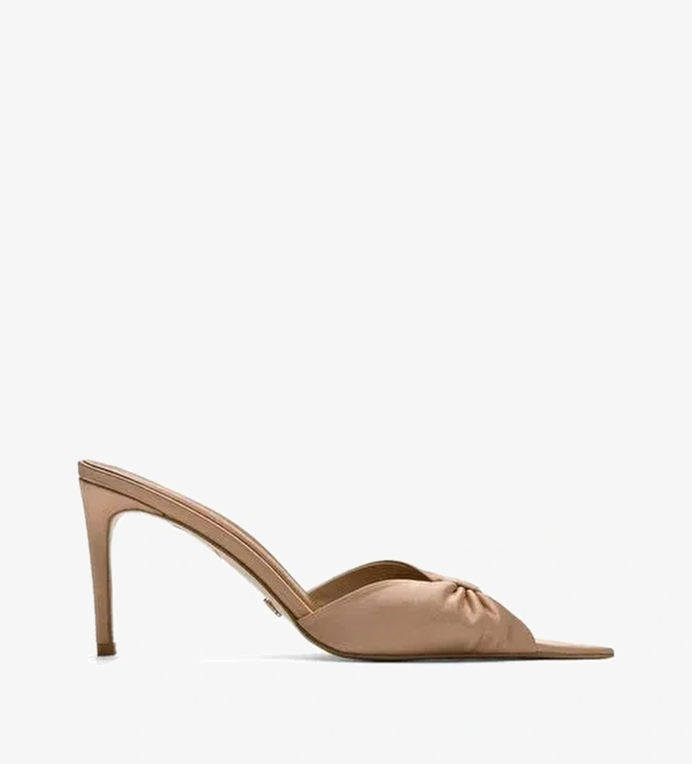 Sydney Saten 8 Cm Topuklu Terlik - Görsel 1