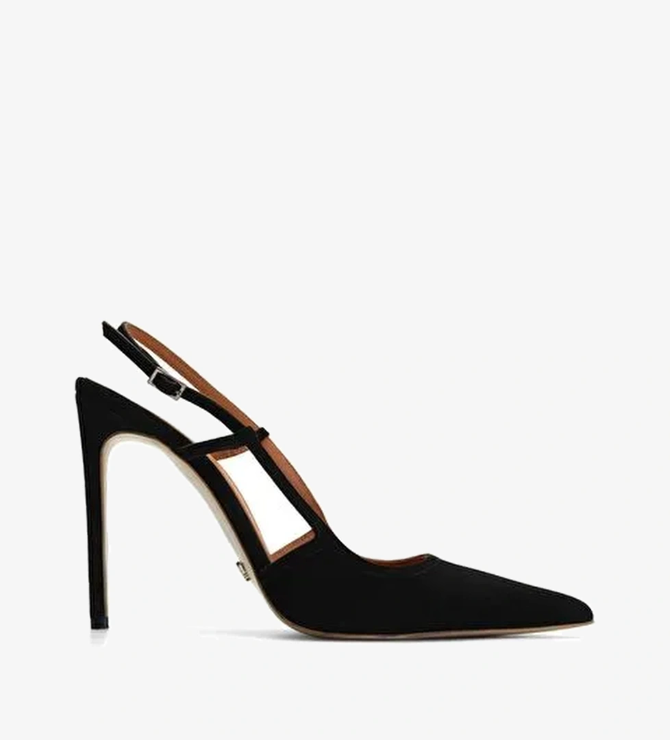 Santorını Süet 10 Cm Stiletto - Görsel 1