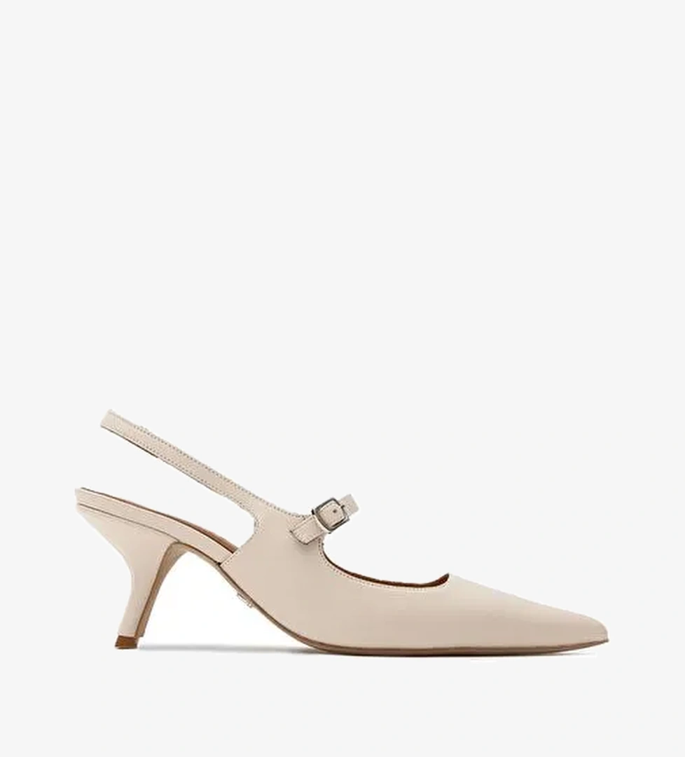 Louvre Deri 6 Cm Stiletto - Görsel 1