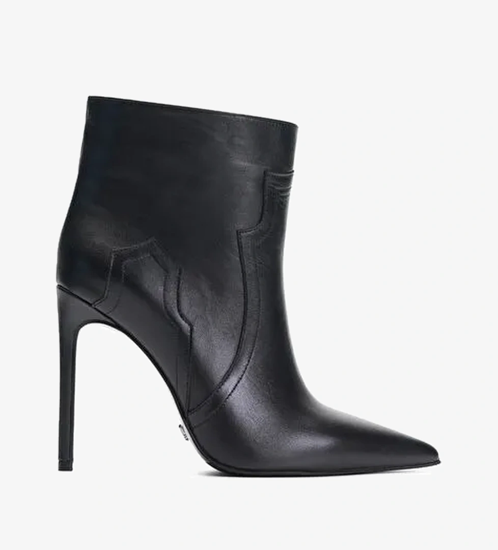 Cannes Deri 10 Cm Topuklu Bot - Görsel 1