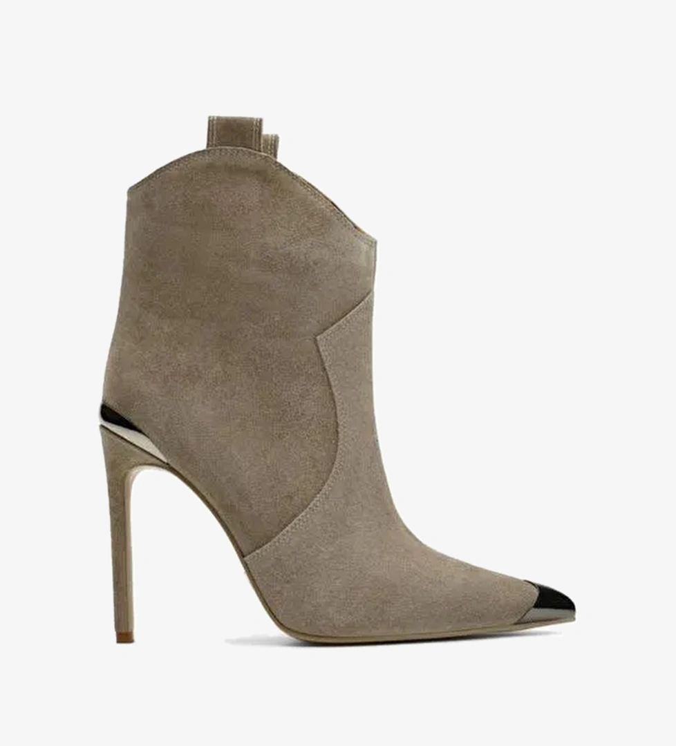 Newras Süet 10 Cm Topuklu Bot - Görsel 1