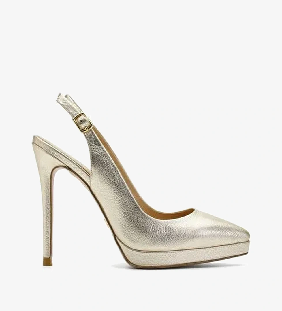 Tanya Deri 12 Cm Platform Topuklu Ayakkabı - Görsel 1