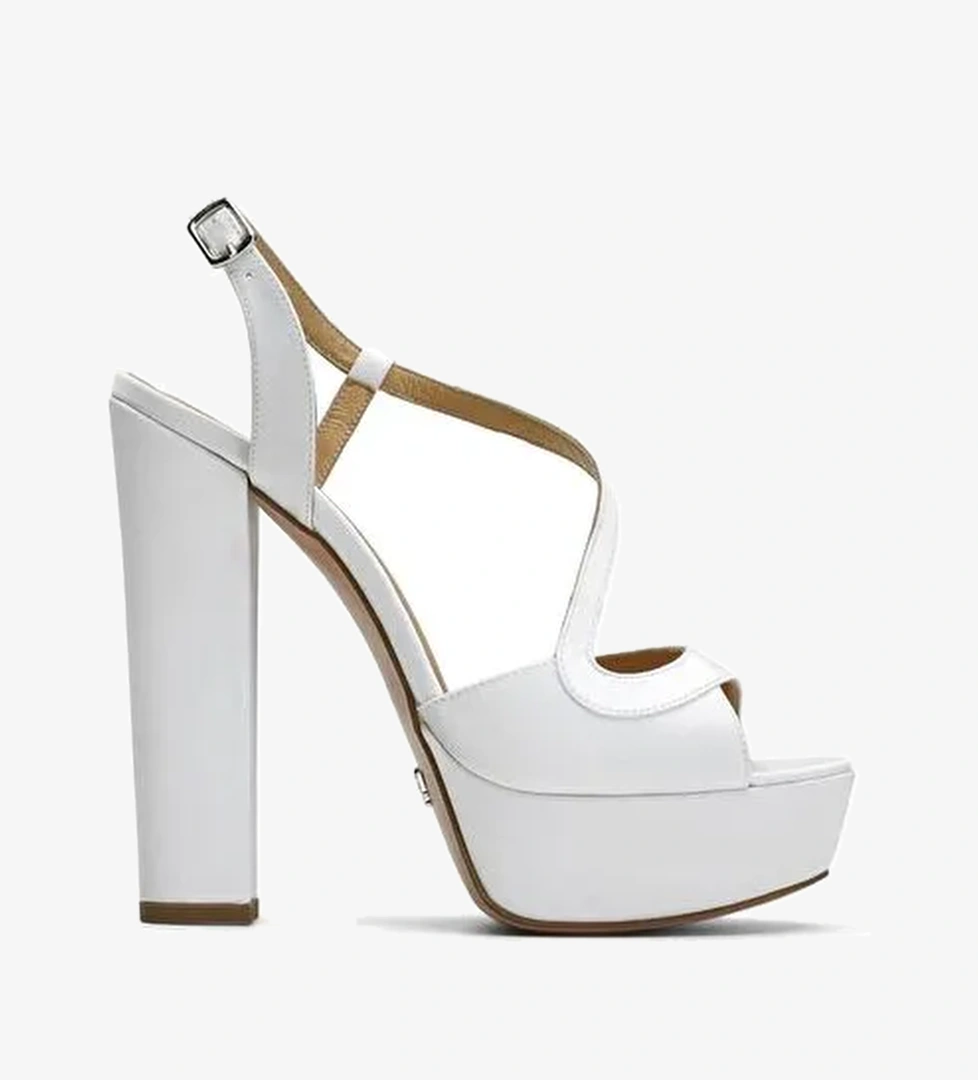 Sheila Saten 14 Cm Platform Topuklu Ayakkabı - Görsel 1