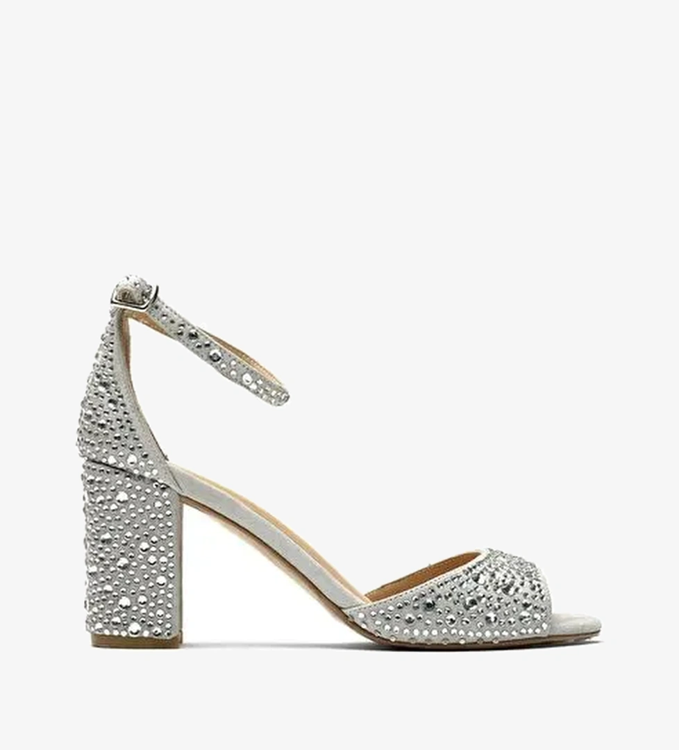 Nicy Taslı Süet 8 Cm Topuklu Ayakkabı - Görsel 1