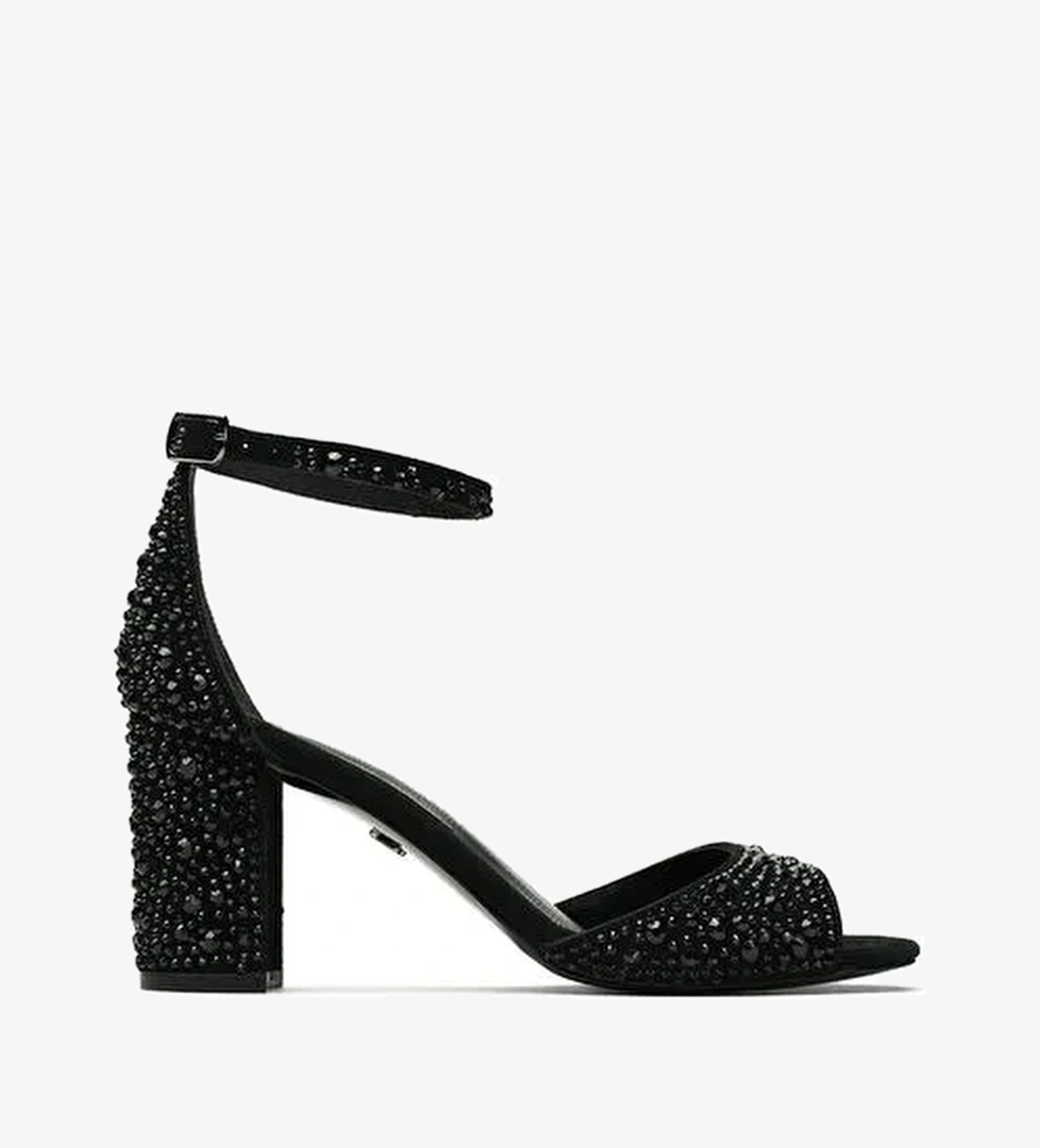 Nicy Taslı Süet 8 Cm Topuklu Ayakkabı - Görsel 1