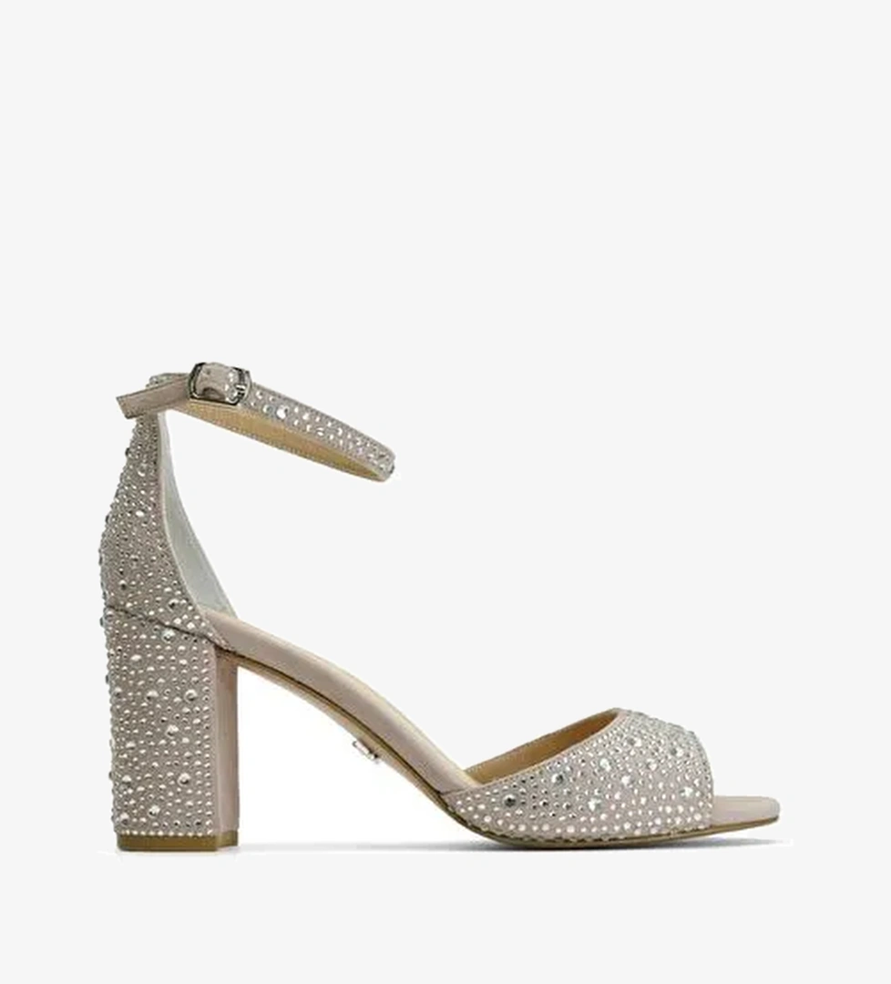 Nicy Taslı Süet 8 Cm Topuklu Ayakkabı - Görsel 1