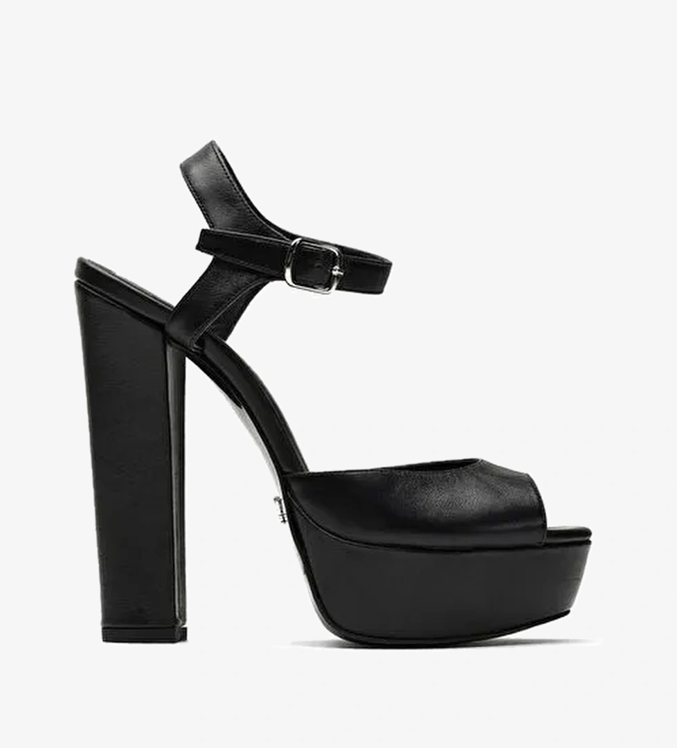Nıfty Deri 14 Cm Platform Topuklu Ayakkabı - Görsel 1
