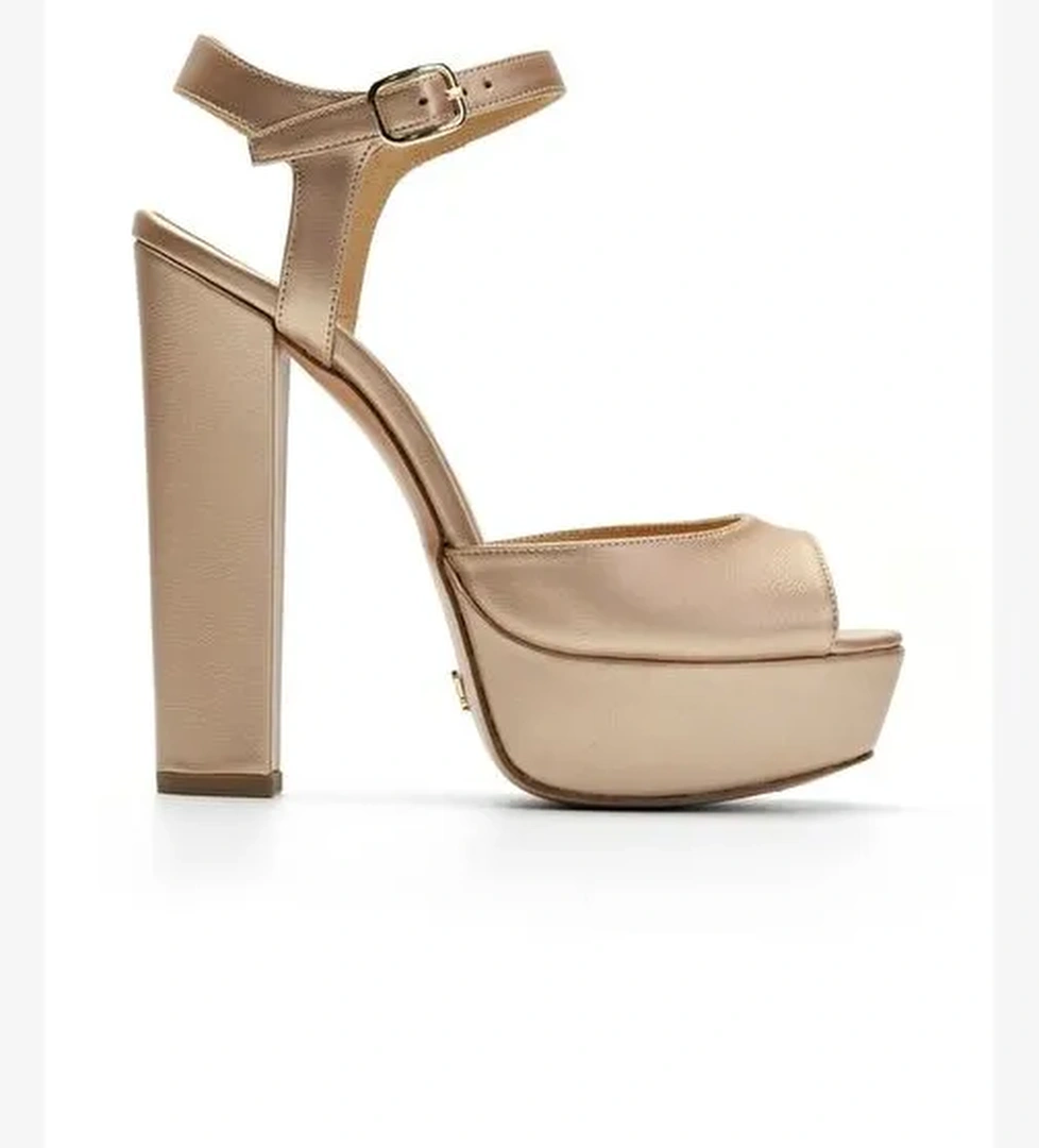 Nıfty Deri 14 Cm Platform Topuklu Ayakkabı - Görsel 1