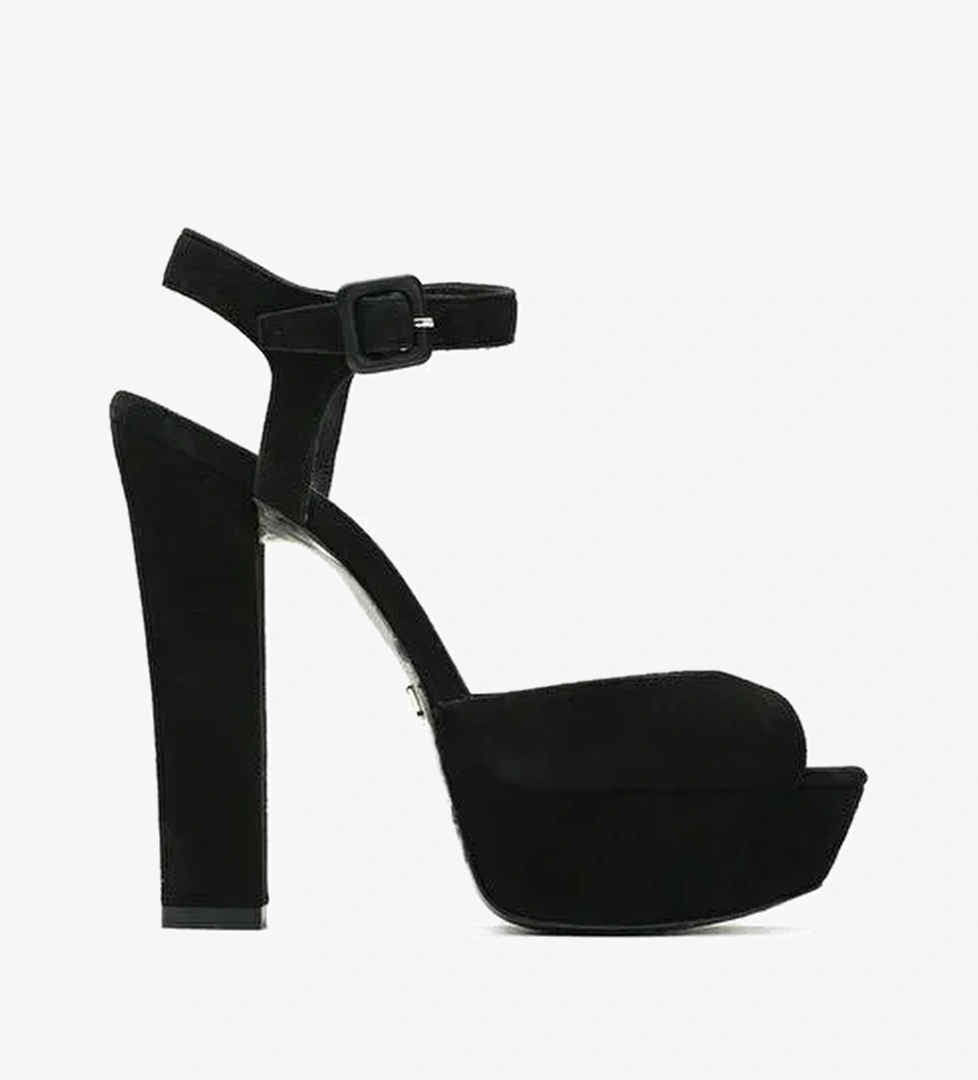 Nıfty Süet 14 Cm Platform Topuklu Ayakkabı - Görsel 1