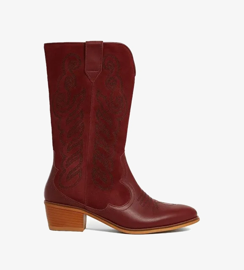 Gıllıan Deri 4 Cm Kovboy Bot - Görsel 1