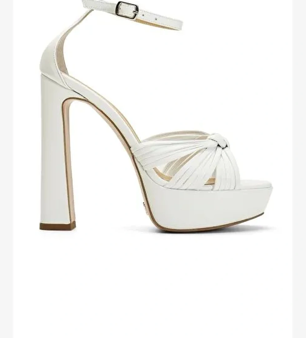 Gwen Deri 14 Cm Platform Topuklu Ayakkabı - Görsel 1