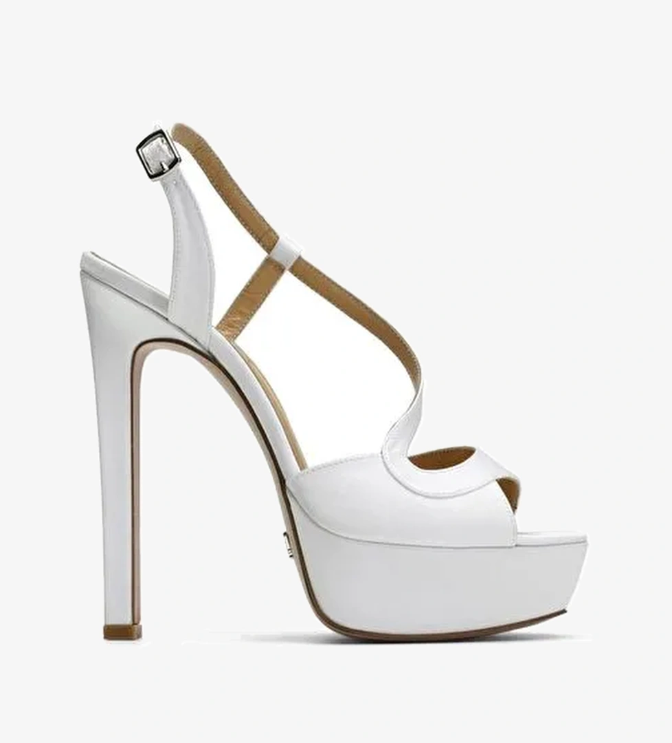 Eleanor Saten 14 Cm Platform Topuklu Ayakkabı - Görsel 1