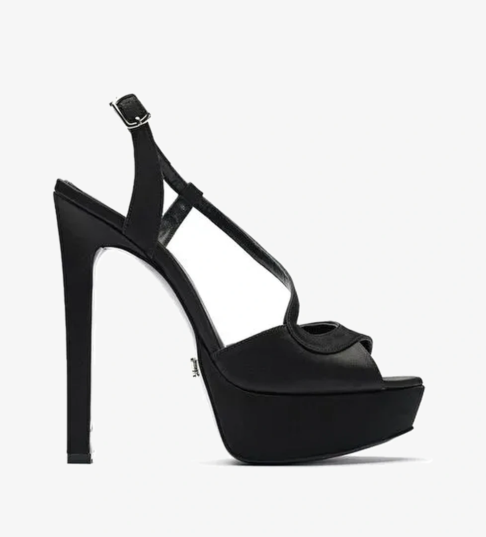 Eleanor Saten 14 Cm Platform Topuklu Ayakkabı - Görsel 1