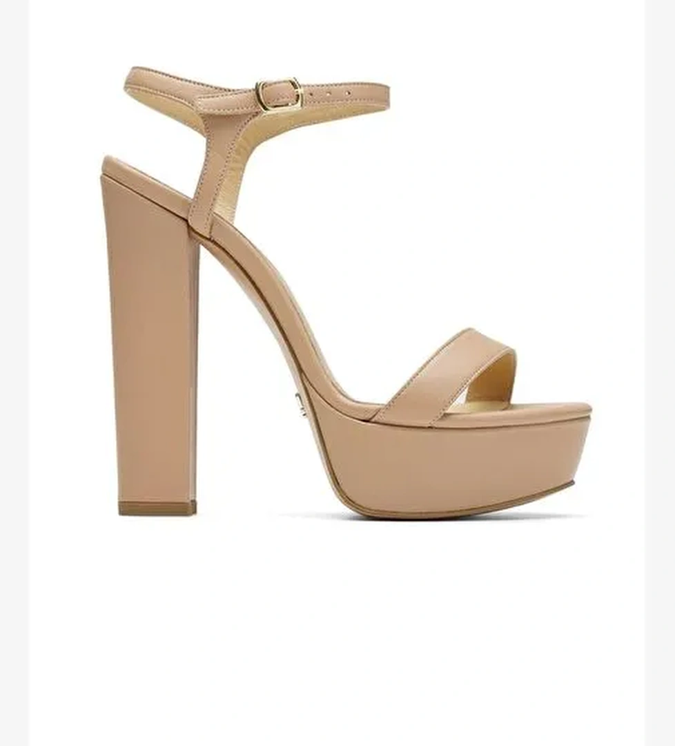 Dasha Deri 14 Cm Platform Topuklu Ayakkabı - Görsel 1