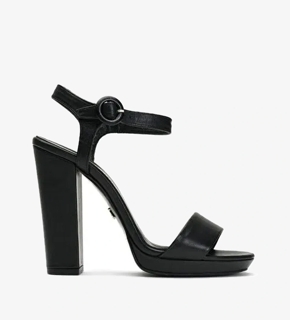 Daff Deri 13 Cm Platform Topuklu Ayakkabı - Görsel 1