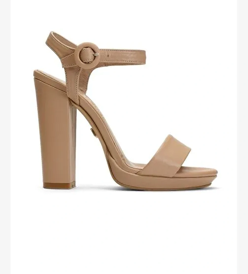 Daff Deri 13 Cm Platform Topuklu Ayakkabı - Görsel 1