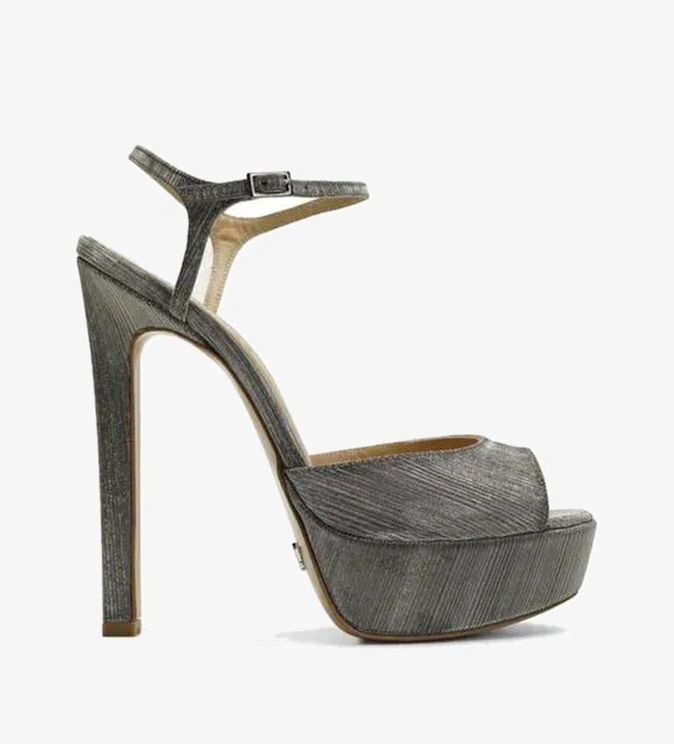 Brıda Simli 14 Cm Platform Topuklu Ayakkabı - Görsel 1