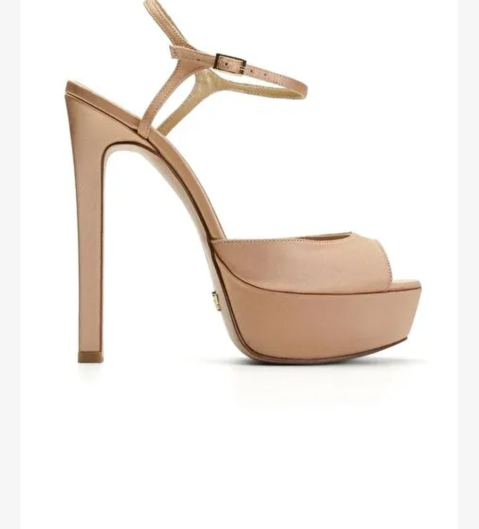 Brıda Saten 14 Cm Platform Topuklu Ayakkabı - Görsel 1