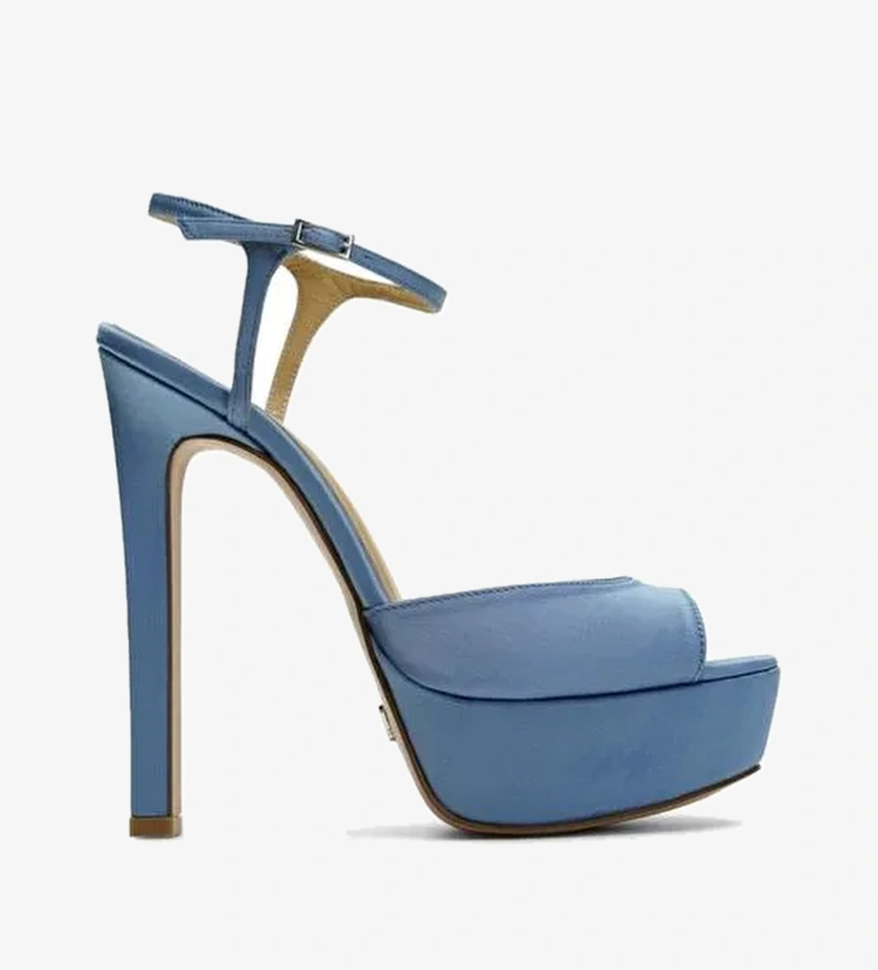 Brıda Saten 14 Cm Platform Topuklu Ayakkabı - Görsel 1