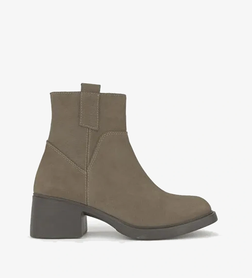 Ziya, Kadın Hakiki Deri Bot 153359Z623 Vizon - Görsel 1