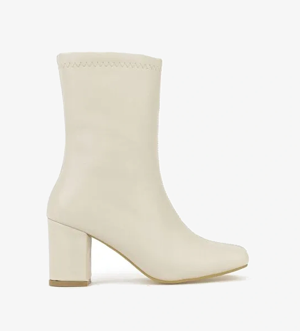 Ziya, Kadın Topuklu Bot 1531044Z4007 Bej - Görsel 1
