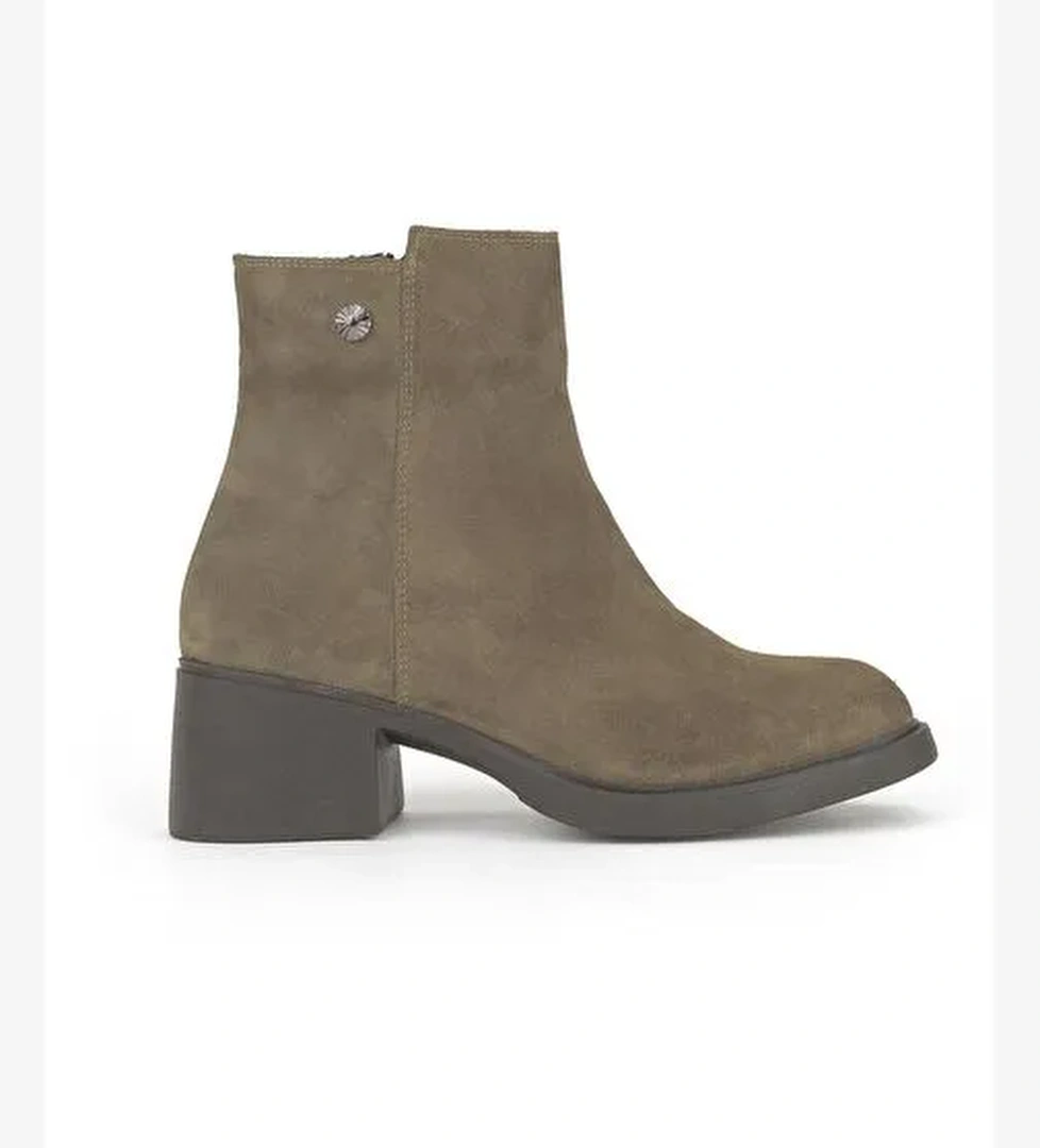 Ziya, Kadın Hakiki Deri Bot 153359Z6212 Vizon - Görsel 1