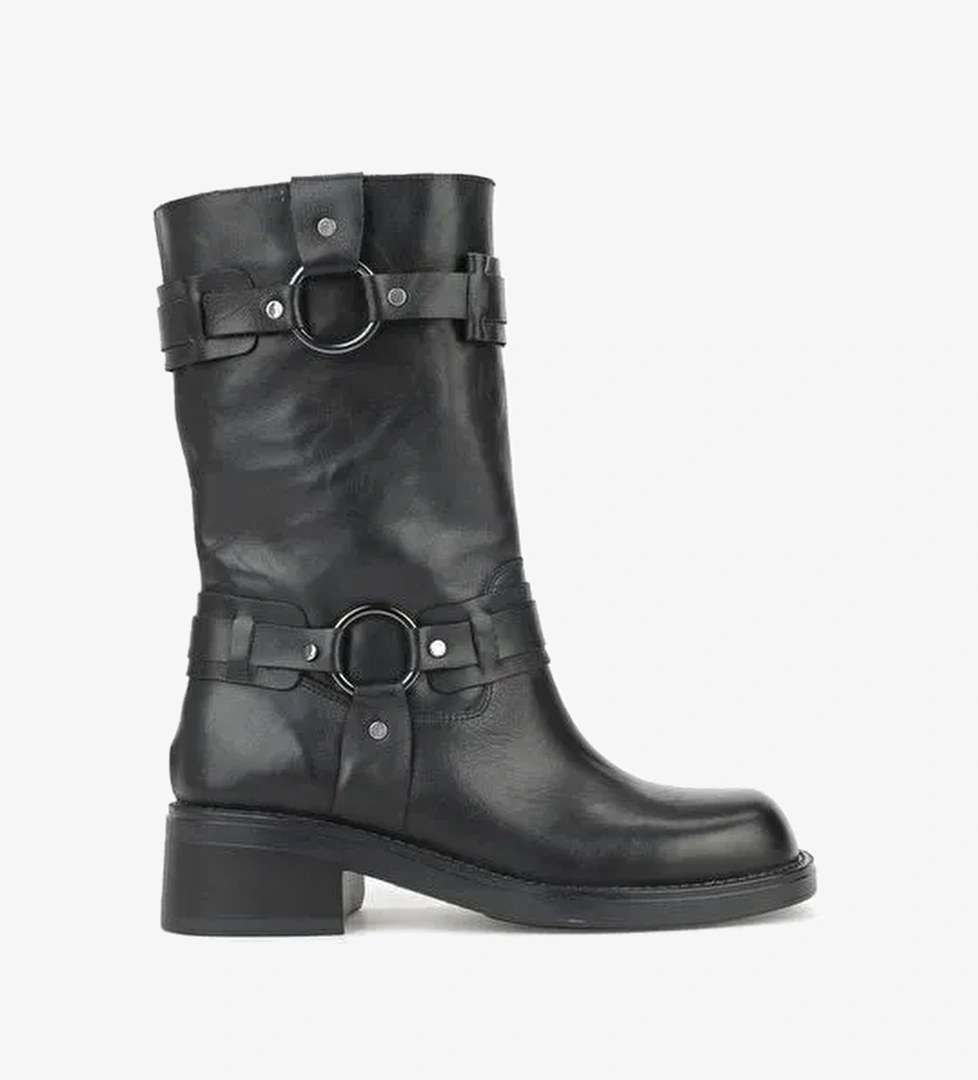 Ziya, Kadın Hakiki Deri Çizme 1531022Z7619 Siyah - Görsel 1