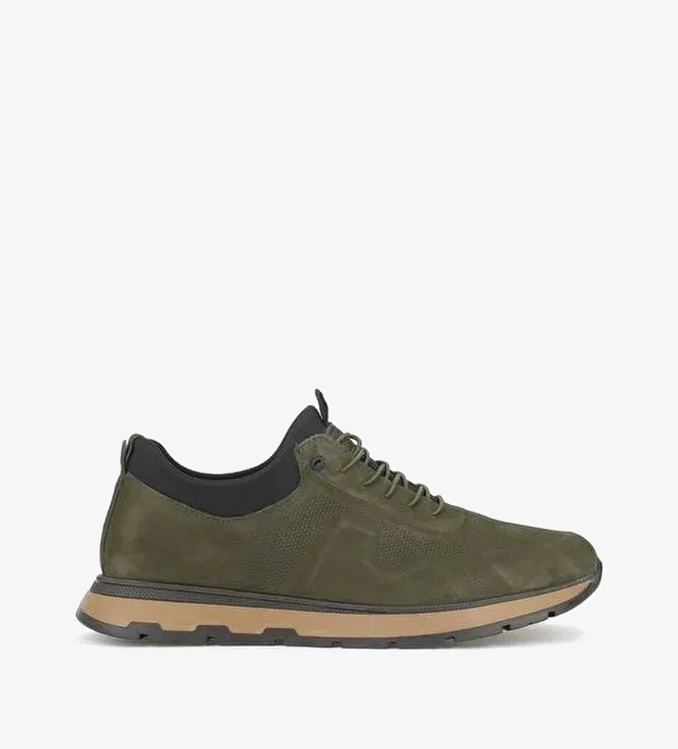 Ziya, Erkek Hakiki Deri Sneaker 1531037Z24112 Haki - Görsel 1