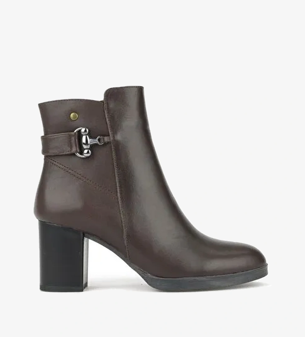 Ziya, Kadın Hakiki Deri Bot 1531022Z7571 Kahve - Görsel 1