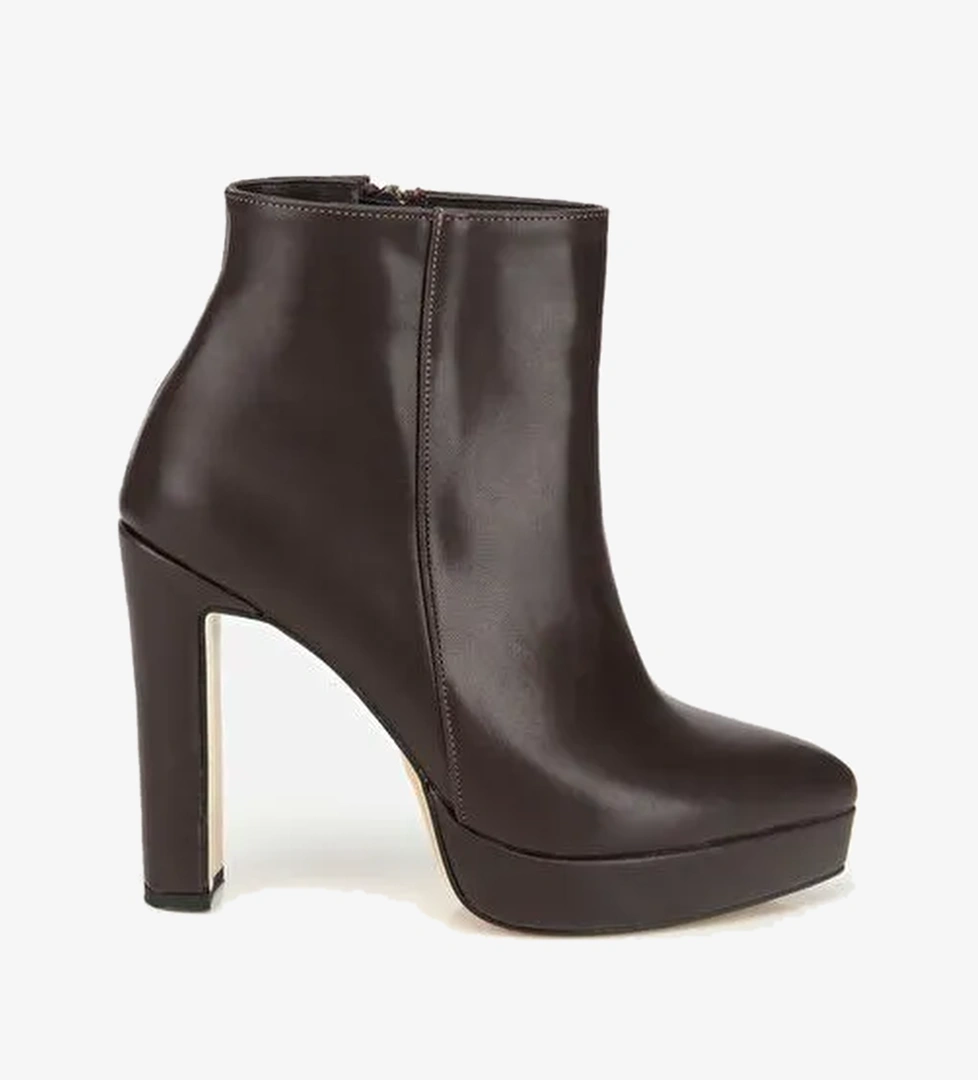 Kadın Kahverengi Yüksek Topuklu Platform Topuklu Bot 01BOH315040A480 - Görsel 1