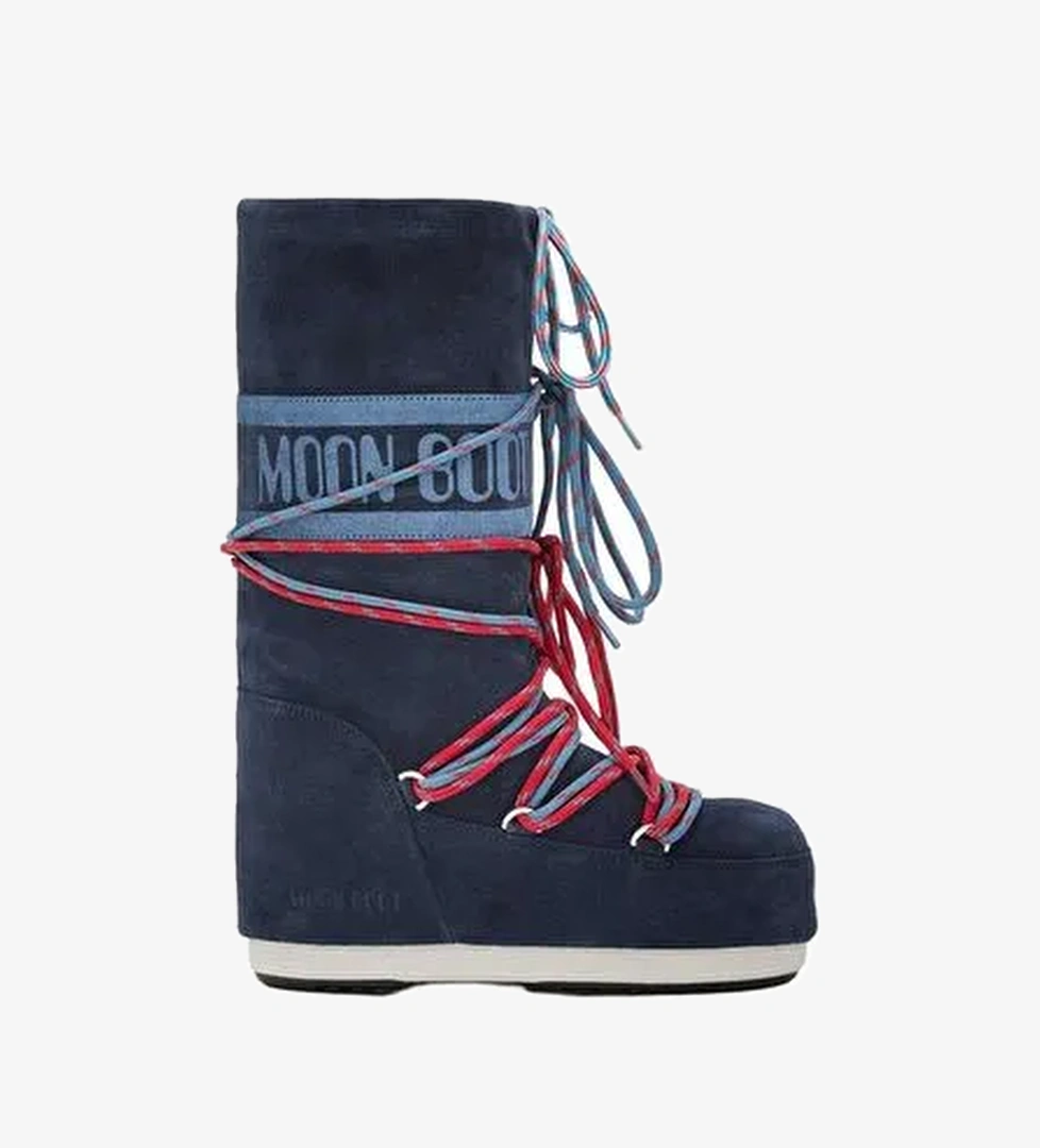 Kadın Bot 80D1403050-F017 Moon Boot Icon Suede Laces Blue Navy - Görsel 1