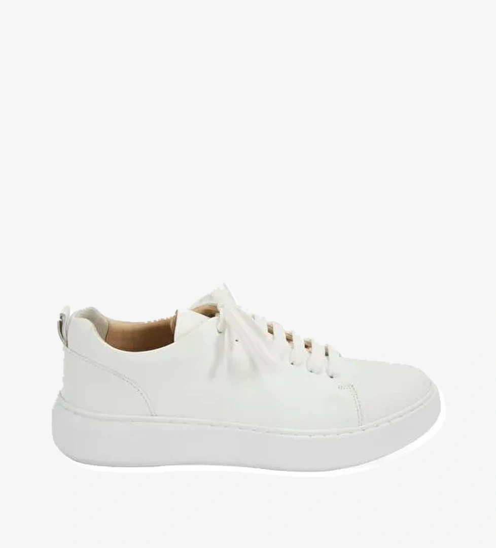 Kadın Beyaz Deri Spor Ayakkabı - Görsel 1