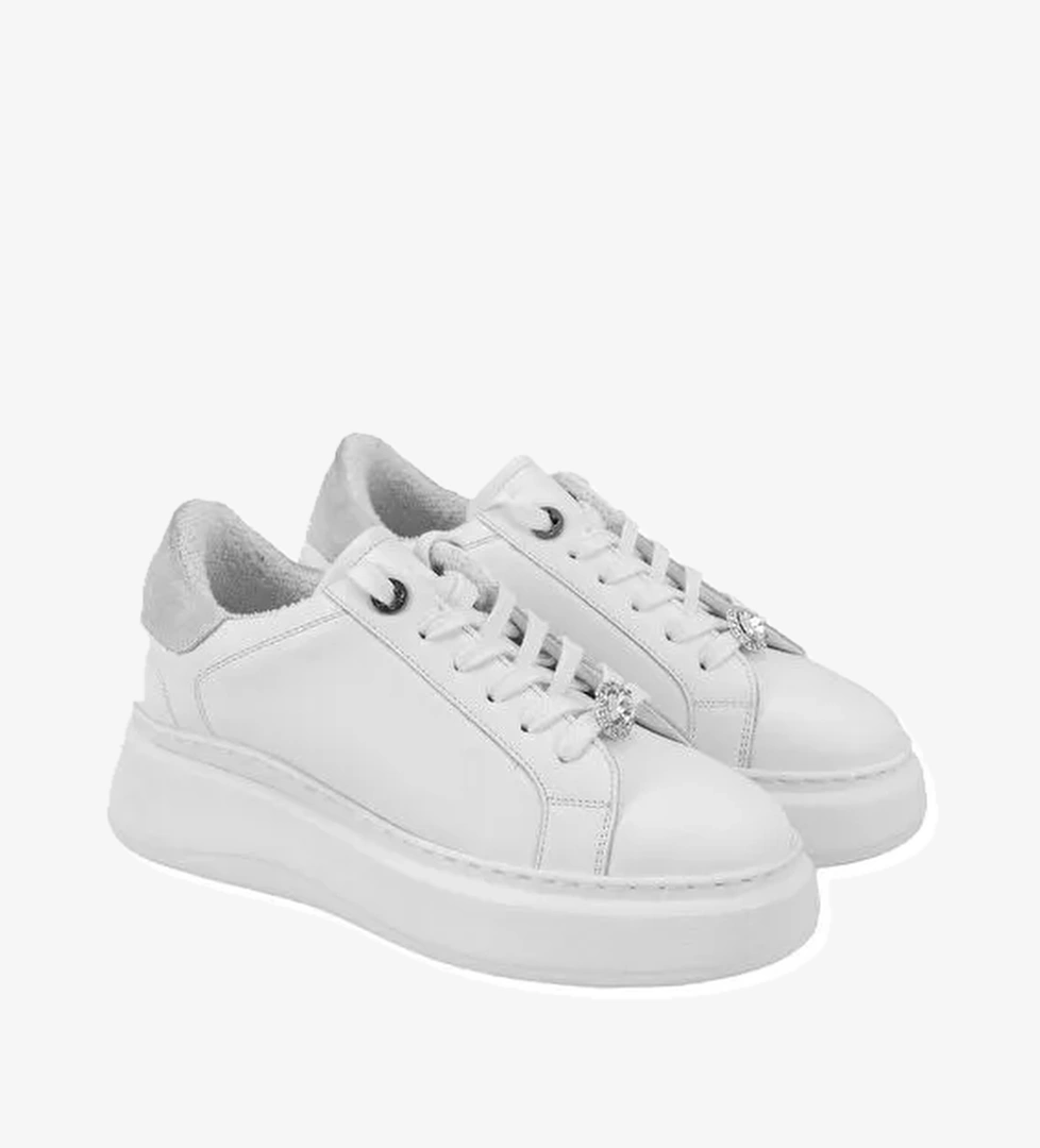 Kadın Beyaz Deri Spor Ayakkabı - Görsel 1