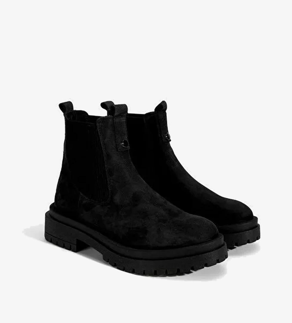 Kadın Siyah Nubuk Deri Chelsea Bot - Görsel 1