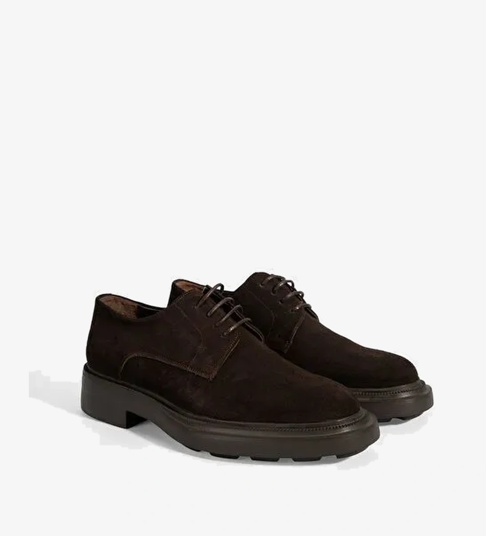 Erkek Kahve Bağcıklı Günlük Süet Ayakkabı - Görsel 1