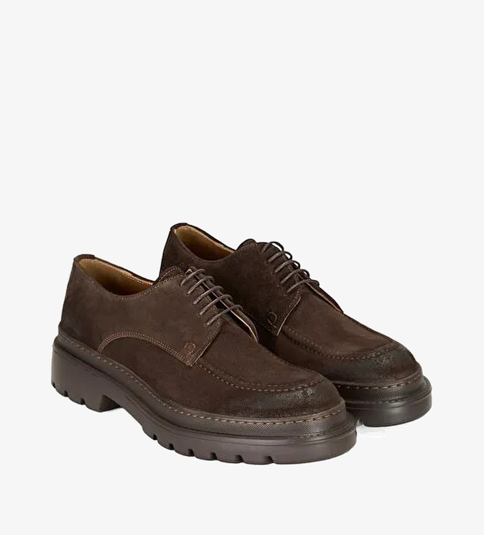 Fabian Kahve Erkek Süet Deri Günlük Ayakkabı - Görsel 1
