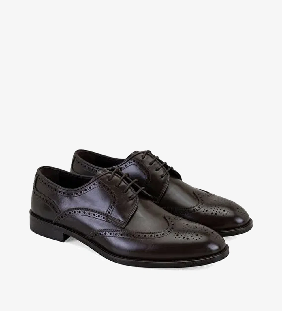 Judah Kahve Erkek Deri Klasik Ayakkabı - Görsel 1